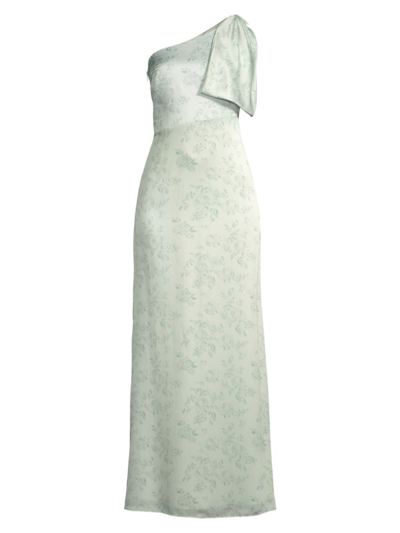 Shop Sachin & Babi Women's Chelsea Floral One-shoulder Gown In Jade Rose Water Color