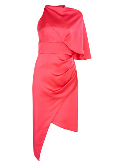Shop Theia Women's Bria Cape Wrap Cocktail Dress In Hibiscus
