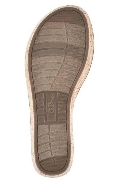 Shop White Mountain Simple Wedge Heel Sandal In Denim Blue/ Fab