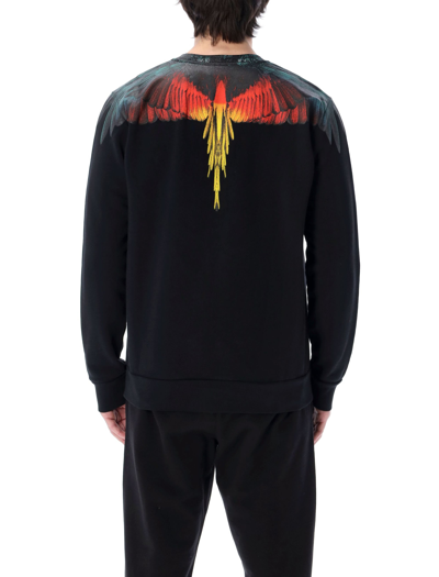 Shop Marcelo Burlon County Of Milan Icon Wings Sweatshirt In Black Red