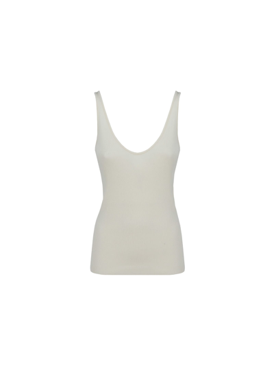 Shop Co Ribbed Knit Tank In Ivory