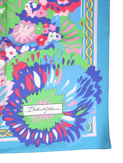 Shop Dolce & Gabbana Silk Scarf In Multicolor