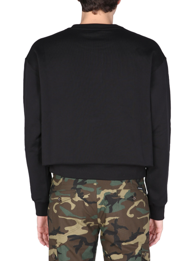 Shop Dolce & Gabbana Sweatshirt With Logo Patch In Nero