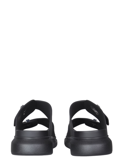 Shop Alexander Mcqueen Hybrid Oversize Sandals In Nero