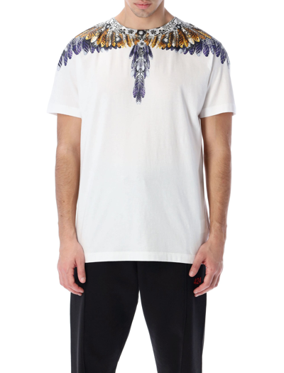 Shop Marcelo Burlon County Of Milan Marcelo Burlon Hawaiana Wings T-shirt In White