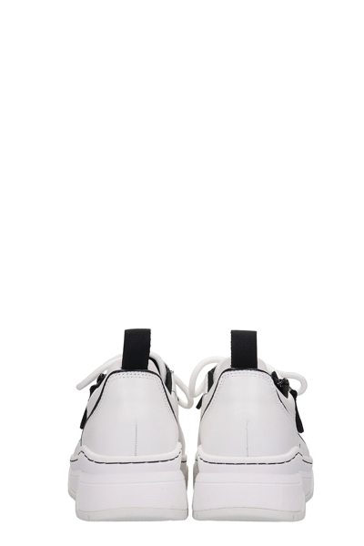 Shop Michael Kors Alex Sneakers In White Leather