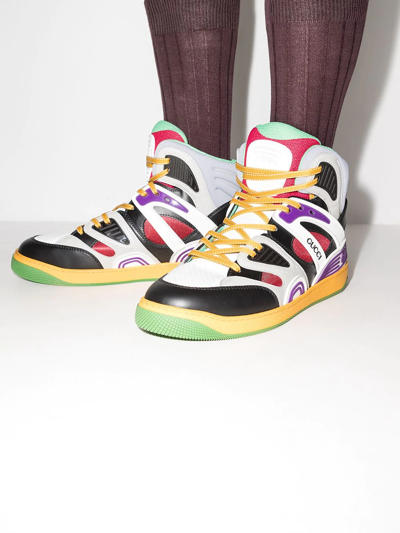 Shop Gucci Basket Mlti Snkr In Multicoloured