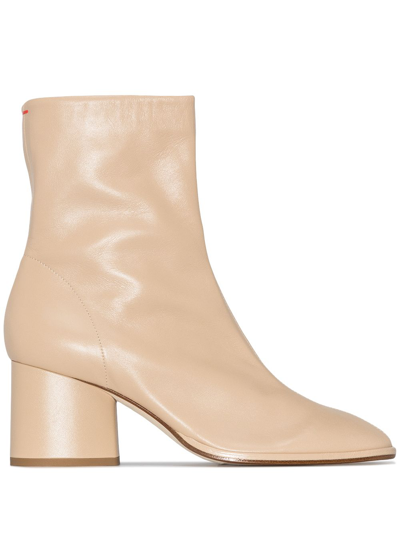 Shop Aeyde Andreia 80mm Ankle Boots In Nude