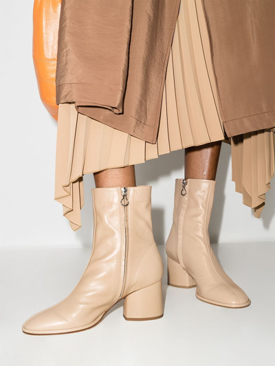 Shop Aeyde Andreia 80mm Ankle Boots In Nude