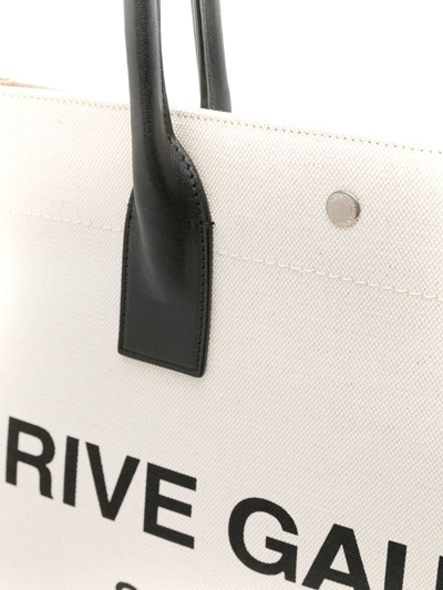 Saint Laurent Cream White Tote Bags Two Top Handles In Neutrals