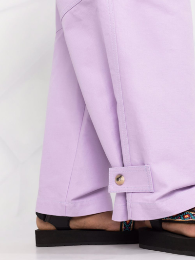 Shop Ambush Zipped Corset Jumpsuit In Purple