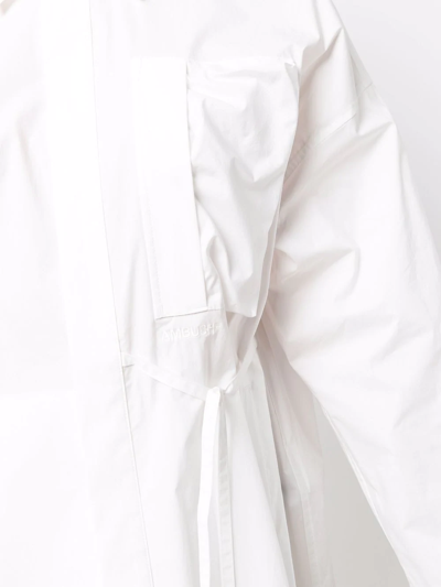 Shop Ambush Oversized Waist-tie Shirt Dress In Weiss