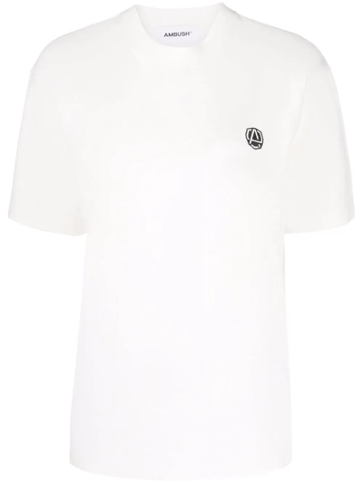 Shop Ambush Amblem Cotton T-shirt In White
