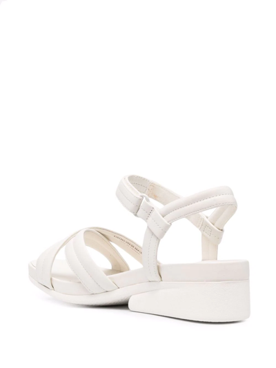 Shop Camper Minikaah Cross Strap Sandals In White