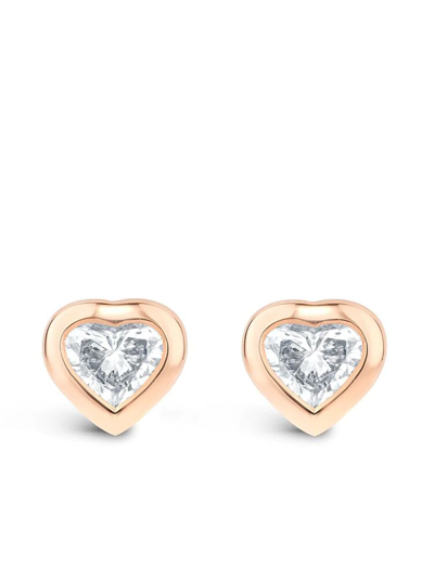 Shop Pragnell 18kt Rose Gold Sundance Diamond Stud Earrings In Rosa