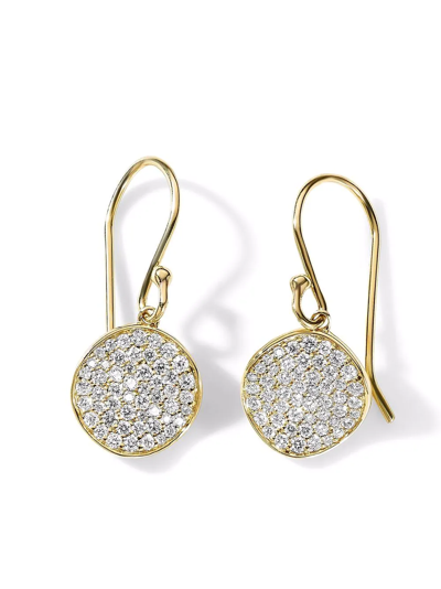 Shop Ippolita 18kt Yellow Gold Stardust Small Flower Disc Diamond Earrings