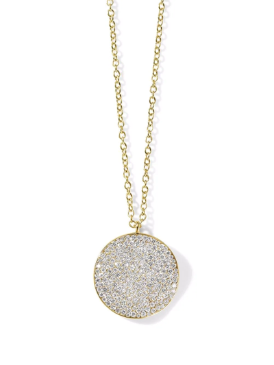 Shop Ippolita 18kt Yellow Gold Stardust Large Flower Disc Diamond Pendant Necklace