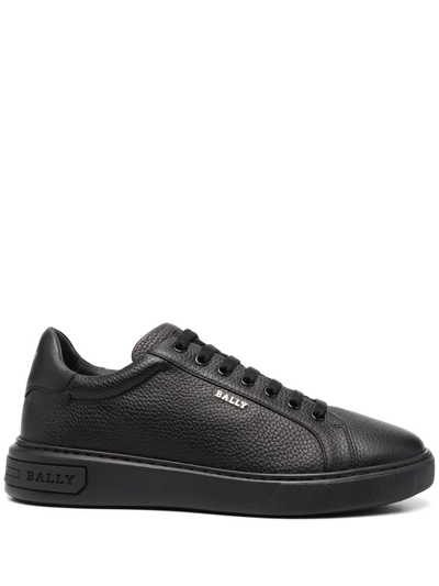 Shop Bally Mika Low-top Leather Sneakers In Schwarz
