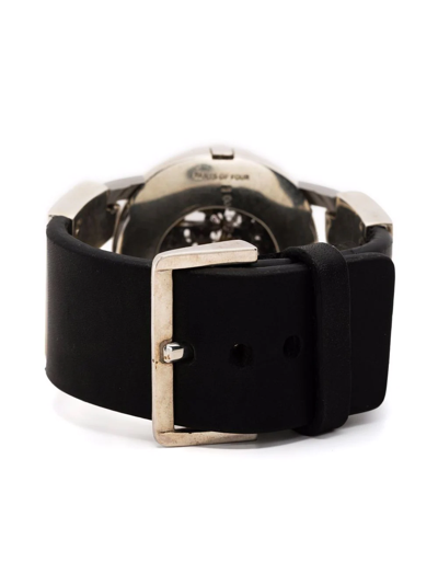Parts Of Four X Fob Paris R154 Mega Pavé Watch In Black
