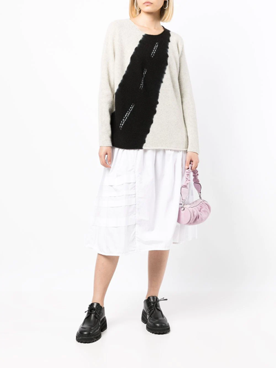 Shop Suzusan Seamless Cashmere Wide Pullover In Grau