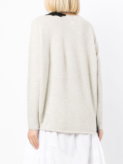 Shop Suzusan Seamless Cashmere Wide Pullover In Grau