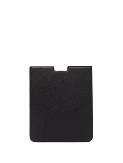 Shop Corneliani Logo-plaque Leather Laptop Case In Black
