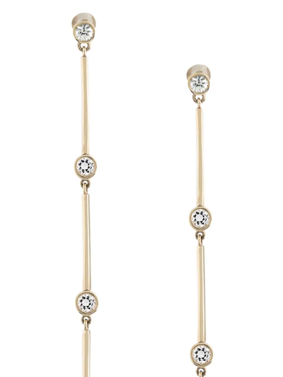 Shop Autore Moda 9kt Yellow Gold Ellie Sapphire And Pearl Earrings