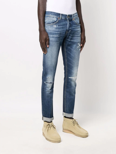 Dondup Distressed-detail Jeans In Blue