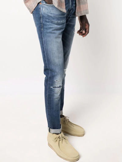 Dondup Distressed-detail Jeans In Blue