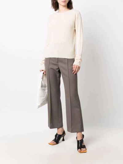 Rick Owens Rib-trimmed Organic Cotton Jumper In Nude