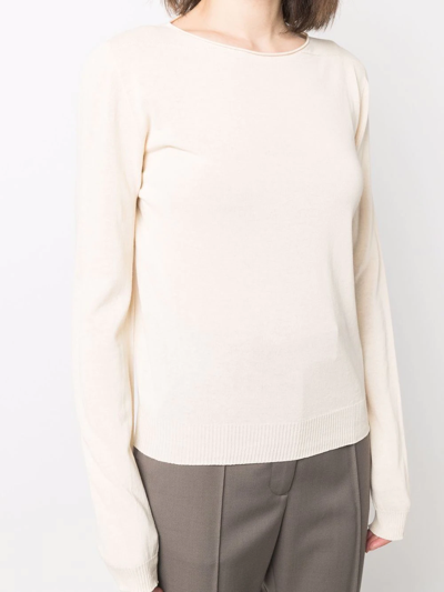 Rick Owens Rib-trimmed Organic Cotton Jumper In Nude