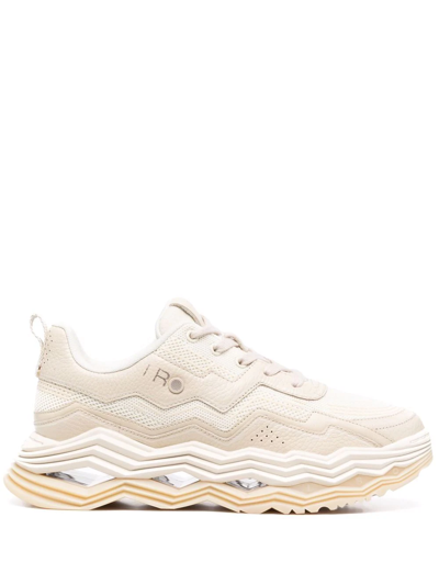 Shop Iro Chunky Lace-up Sneakers In Nude