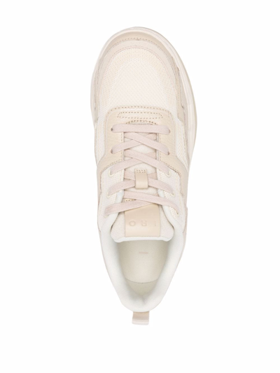 Shop Iro Chunky Lace-up Sneakers In Nude