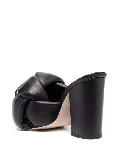 Shop Msgm Knot-embellished Sandals In Black
