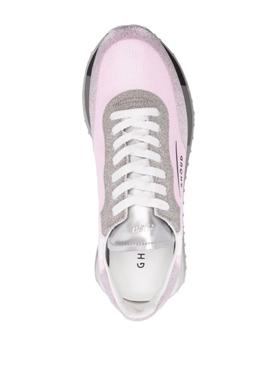 Shop Ghoud Glitter-detail Low-top Sneakers In Pink