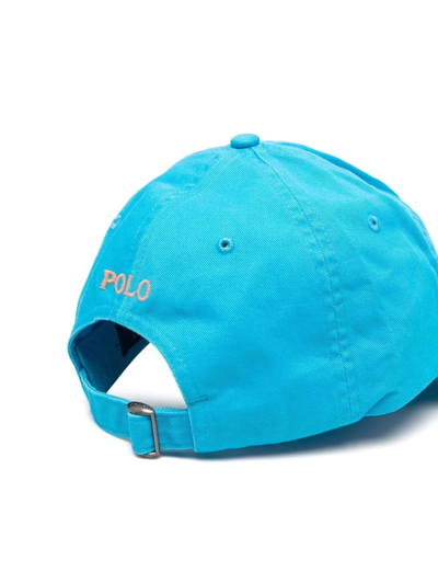 Shop Polo Ralph Lauren Embroidered-logo Baseball Cap In Blue