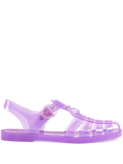 GUCCI Rubber Sandal Purple US About 6.5