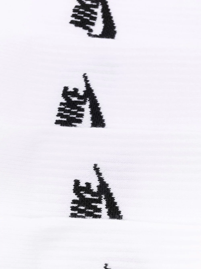 Nike Three-pack Logo-print Crew Socks In White
