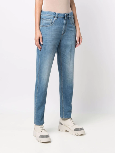 Shop Brunello Cucinelli Relaxed Straight-leg Jeans In Blue