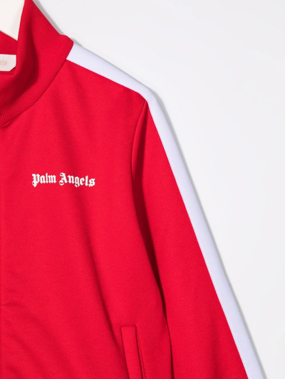 Shop Palm Angels Logo-print Tracksuit Jacket In Red