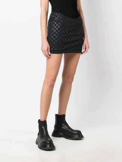 Shop Misbhv Lara Monogram Skirt In Black