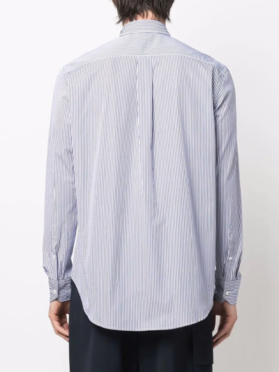 Shop Etro Back To The Future Striped Shirt In Blue
