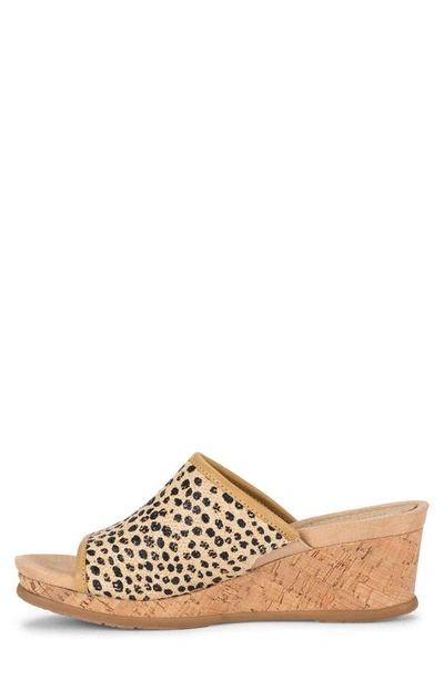 Shop Baretraps Flossey Cheetah Cork Wedge Sandal In Natural Multi