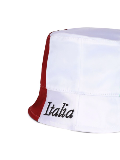 Shop Dolce & Gabbana Italia Logo-path Bucket Hat In Grün