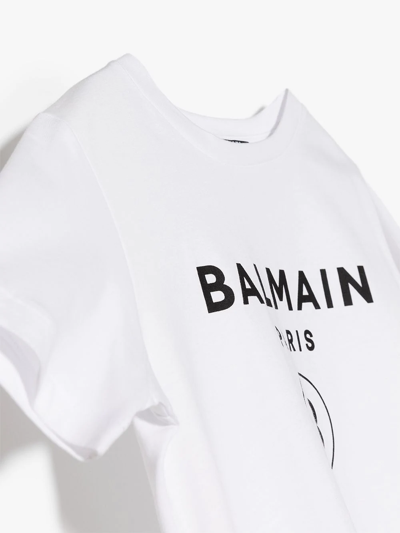 Shop Balmain Logo-print T-shirt In White