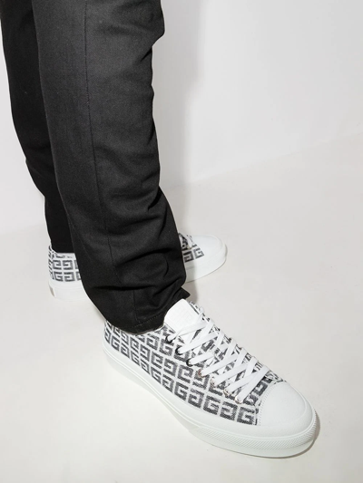 Shop Givenchy City 4g-monogram Low-top Sneakers In White