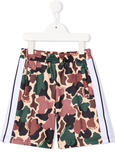Shop Palm Angels Camouflage-print Shorts In Neutrals