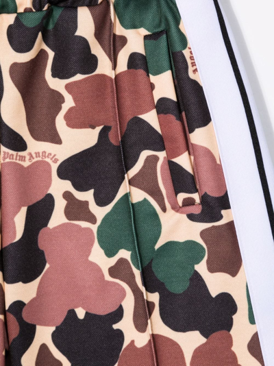Shop Palm Angels Camouflage-print Shorts In Neutrals