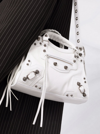 Shop Balenciaga Neo Cagole Xs Tote Bag In White