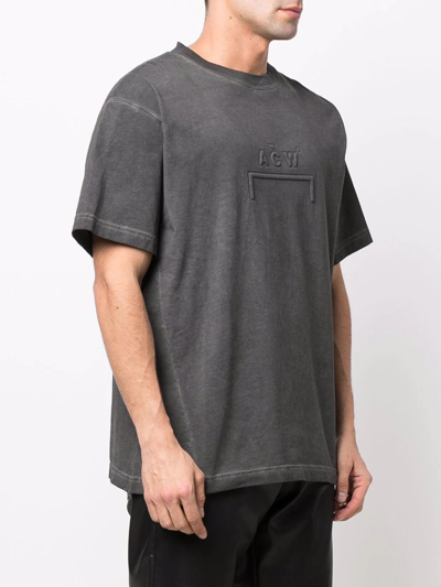 Shop A-cold-wall* Logo-embroidered Organic Cotton T-shirt In Black